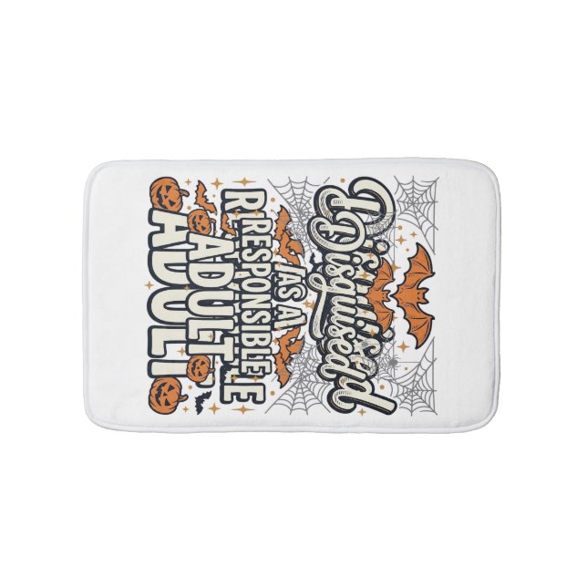 Disguised as a Responsible Adult Halloween Vector  Bath Mat (Front)