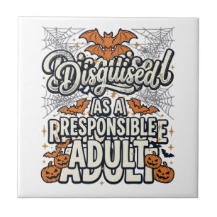 Disguised as a Responsible Adult Halloween Vector Tile