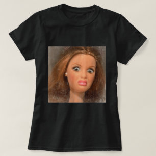 Disgusted Doll Face Funny Meme T-Shirt