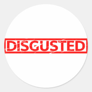 Disgusted Stamp Classic Round Sticker