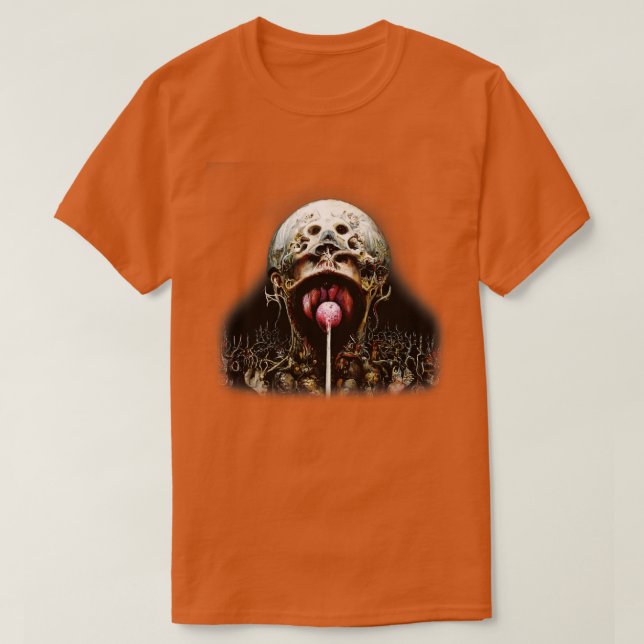 Disgusting Nightmare Skeletal Creature Consumes Ca T-Shirt (Design Front)