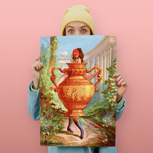 Dish Darlings Golden Amphora Art Print (Creator Uploaded)