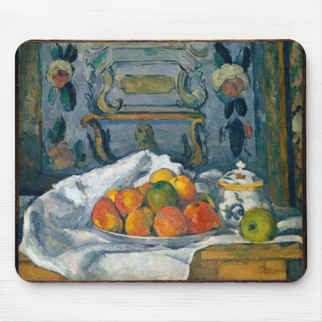 Dish of Apples Paul Cezanne Famous Visual Arts Pos Mouse Pad (Front)