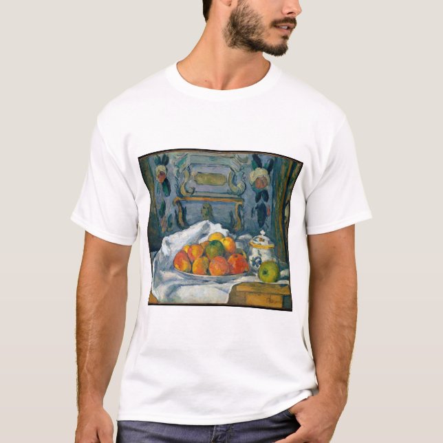 Dish of Apples Paul Cezanne Famous Visual Arts Pos T-Shirt (Front)