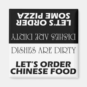 Dishes Are Dirty Let's Order Delivery Double-Sided Magnet