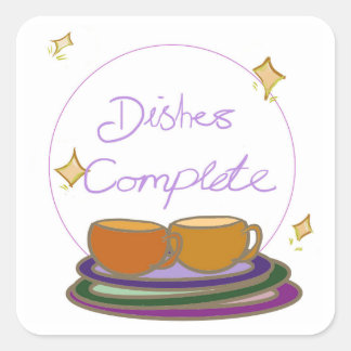 Dishes Complete Sticker