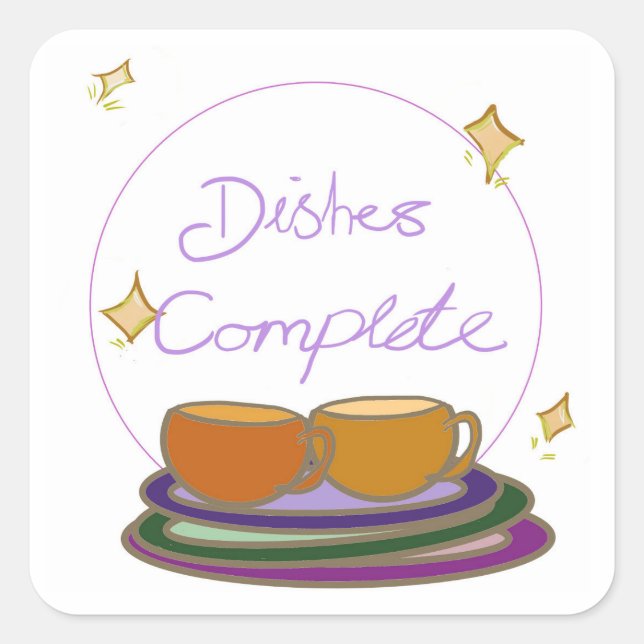 Dishes Complete Sticker (Front)