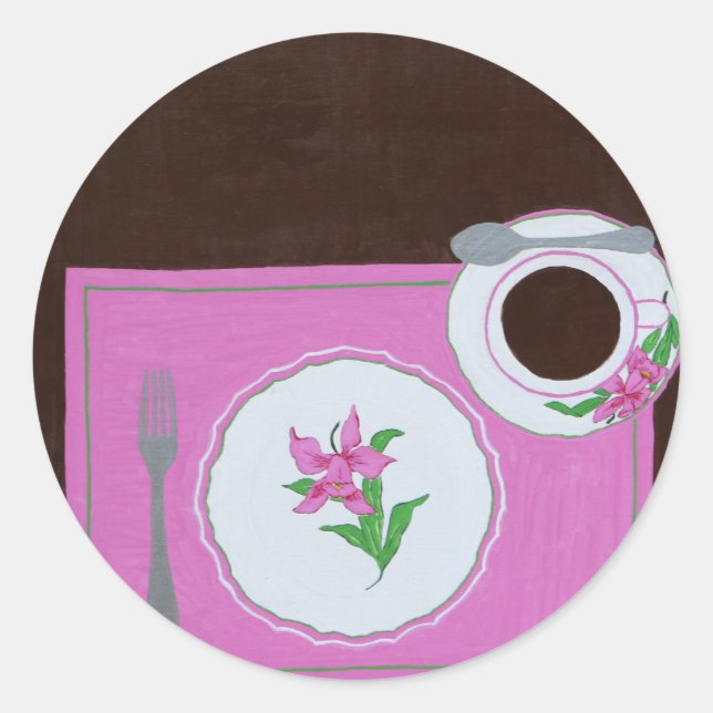 "Dishes from Dallmayr" Classic Round Sticker (Front)