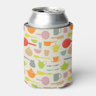 Dishes Pattern Can Cooler