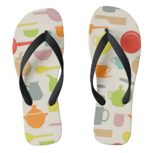 Dishes Pattern Jandals