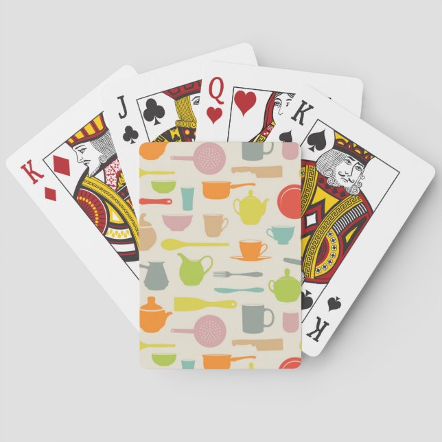 Dishes Pattern Playing Cards (Back)