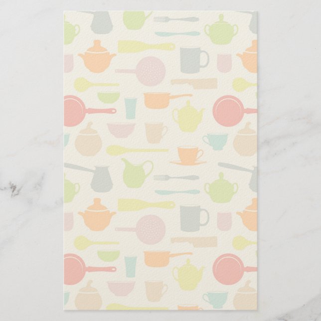 Dishes Pattern Stationery (Front)