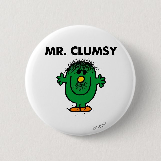 Dishevelled Mr. Clumsy 6 Cm Round Badge (Front)