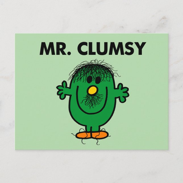 Dishevelled Mr. Clumsy Postcard (Front)