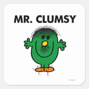 Dishevelled Mr. Clumsy Square Sticker