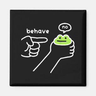 Dishonest Frog Funny Frog Meme Behave No Cartoon M Magnet