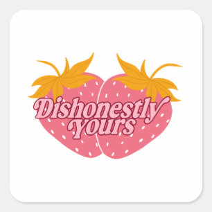 Dishonestly Yours Strawberries by Haley - Sticker