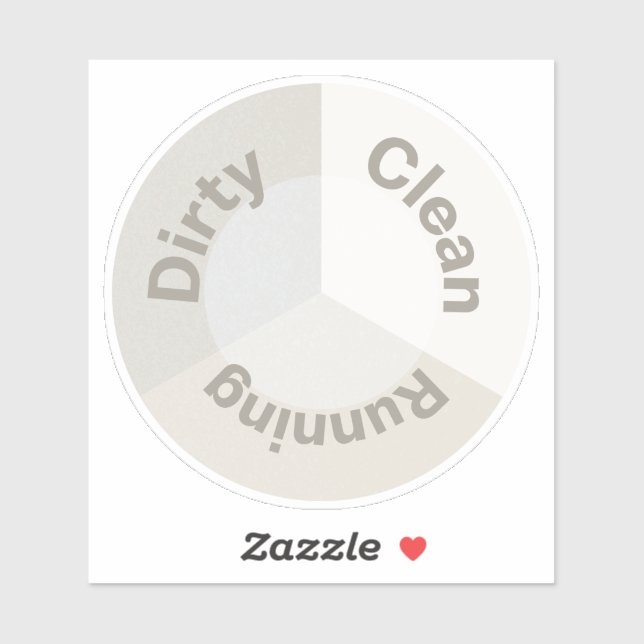 Dishwasher Clean Dirty Running Reversible Kitchen (Sheet)