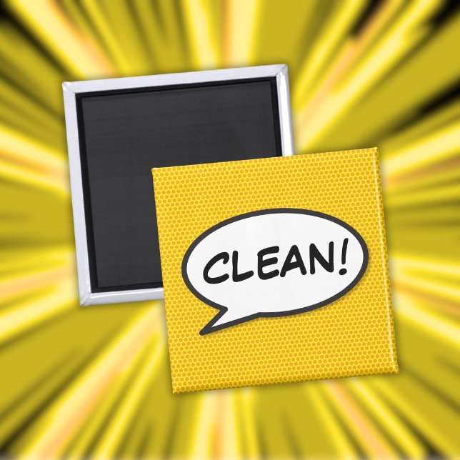 Dishwasher Clean Fun Retro Comic Book Pop Art Magnet (Dishwasher Clean Fun Retro Comic Book Pop Art Magnet)