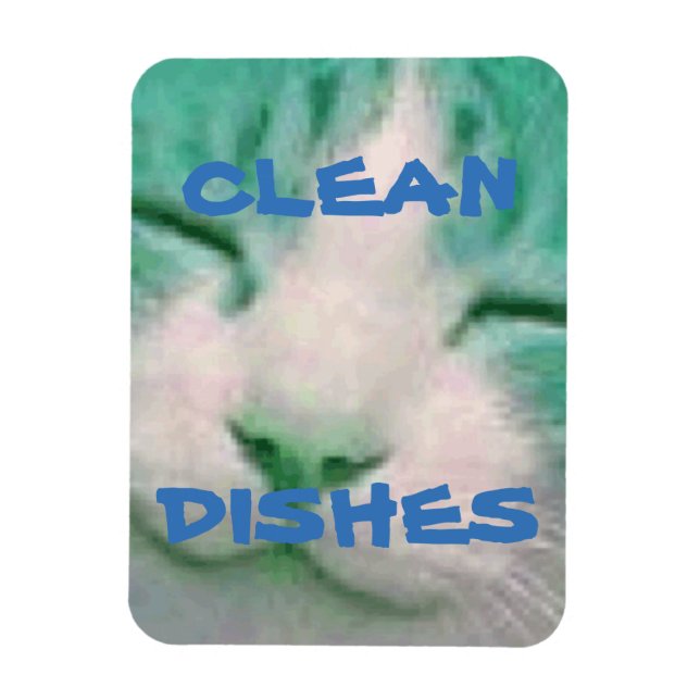 Dishwasher Magnet Cat Clean (Vertical)