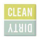 Dishwasher Magnet CLEAN | DIRTY - Green Blue