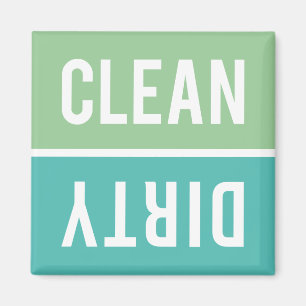 Dishwasher Magnet CLEAN DIRTY - Mint & Turquoise