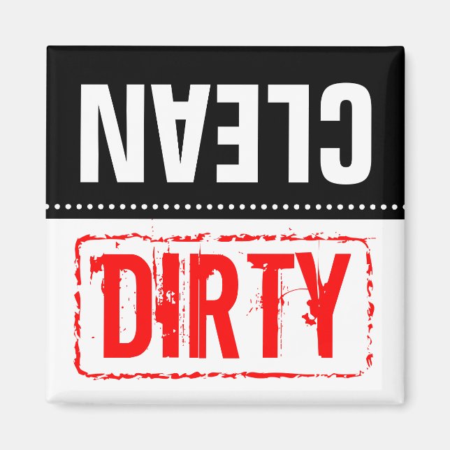 Dishwasher magnet | Clean or dirty dishes (Front)