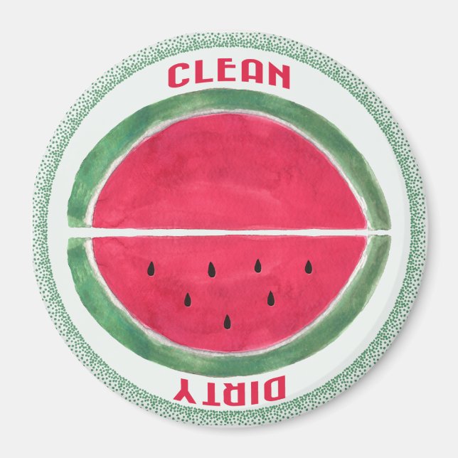 Dishwasher Reversible Dirty Clean Watermelon Magnet (Front)