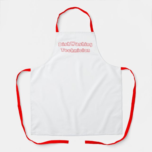 Dishwashing Technician Funny Kitchen  Apron (Front)