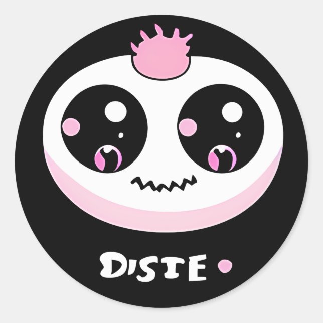 Disie Cute Monster Classic Round Sticker (Front)