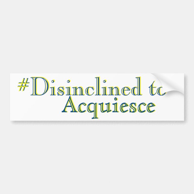 Disincline Bumper Sticker (Front)