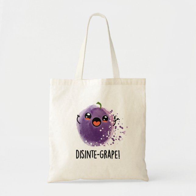 Disinte-grape Funny Disintegrating Grape Pun  Tote Bag (Front)