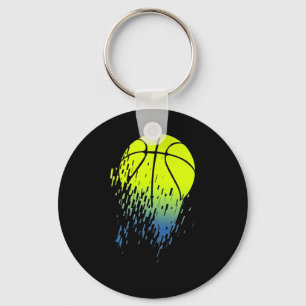 Disintegrating Neon Green Bysketbyll Urbyn Graphic Key Ring