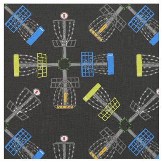 disk golf baskets tile black fabric