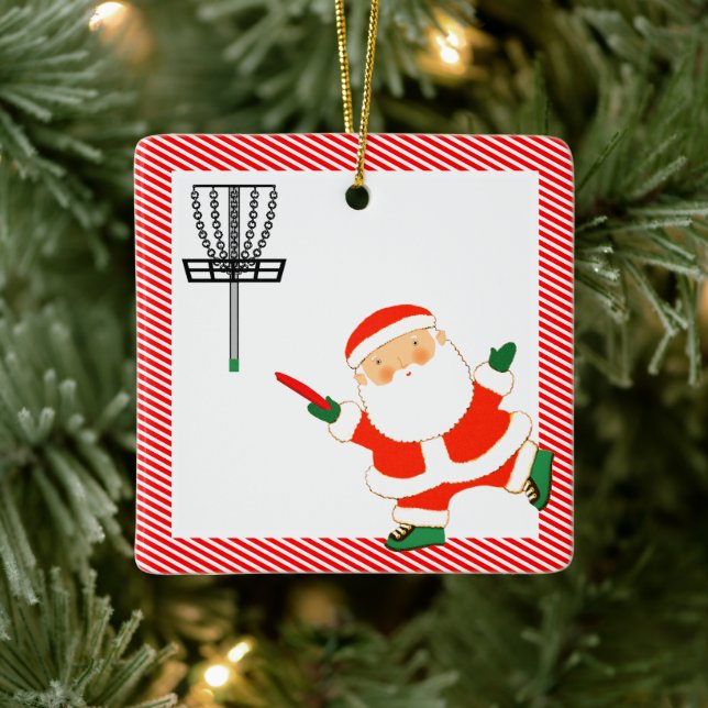 Disk Golf Gift Ceramic Ornament (Tree)
