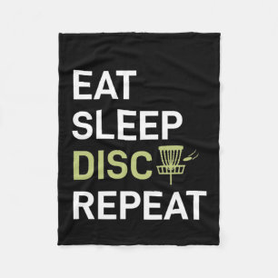 Disk Golf Player   Eat Sleep Disk Golf Repeat Fleece Blanket