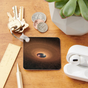 Disk Of Dusty Material Leftover From Star Forming Key Ring