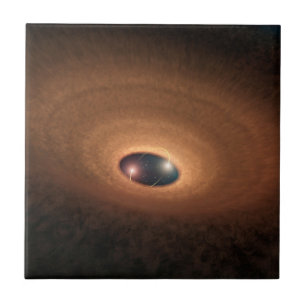 Disk Of Dusty Material Leftover From Star Forming Tile