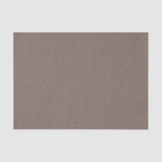 Dismal Mocha Mousse Calico Prairie Two-Tone Folk Tissue Paper (Front)