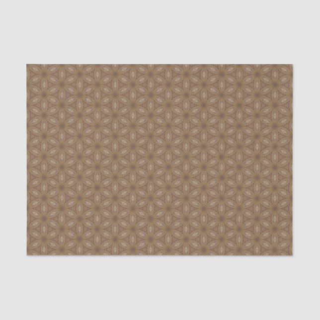 Dismal Mocha Retro Western Texture Tissue Paper (Front)