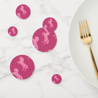 Dismal Pink Confetti Horses Cowgirl Western