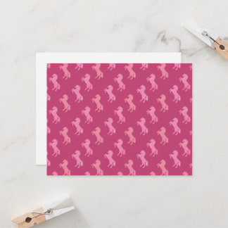 Dismal Pink Flat Cards Horses Cowgirl Western