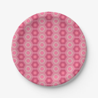Dismal Pink Paper Plates Y2K Floral Western Cowboy