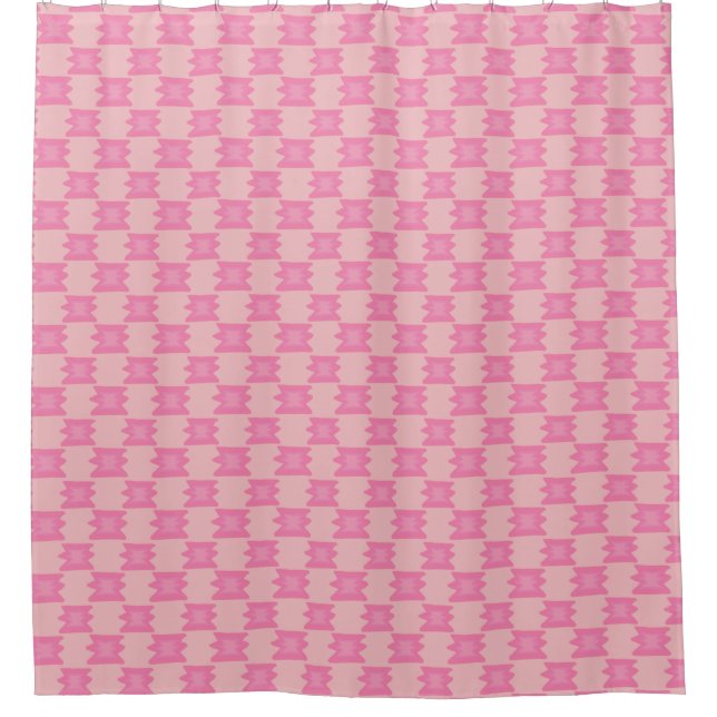 Dismal Pink Wild West Blanket Pattern Soft Boho Shower Curtain (Front)
