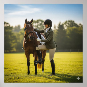 Dismounting in a Field Poster