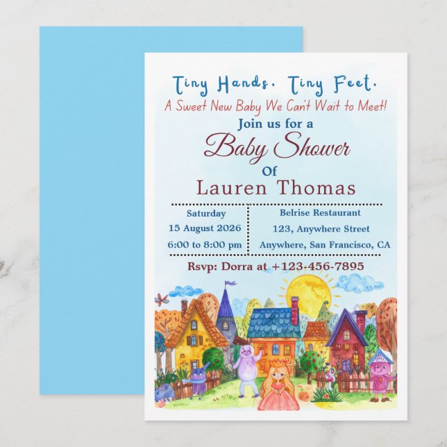 Disney Baby Shower Invitations (Front/Back)