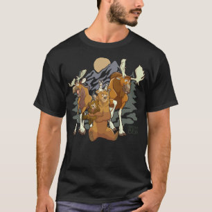 Disney Brother Bear Moose & Bear Midnight Mountain T-Shirt