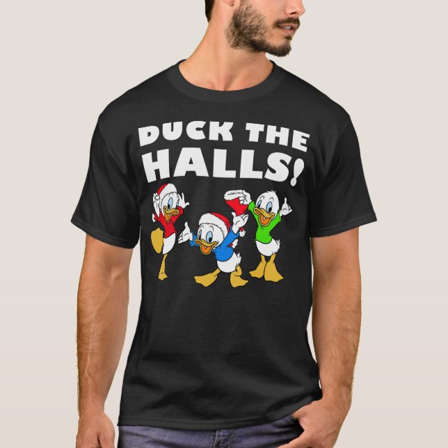 Disney Huey Dewey And Louie Duck The Halls Christm T-Shirt (Front)
