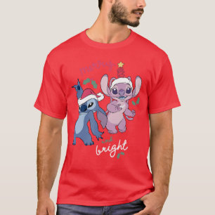 Disney Lilo Stitch Christmas Merry Bright Stitch A T-Shirt