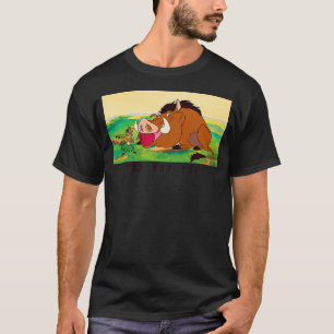 Disney Lion King Pumbaa Apple in Mouth Poster T-Shirt